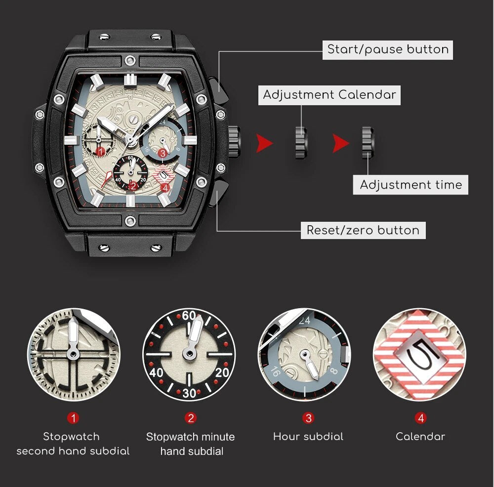 RUIMAS Watch for Men Fashion Luxury Sport Military Watches Silicone Strap Waterproof Quartz Casual Wristwatch Clock Montre Homme-5