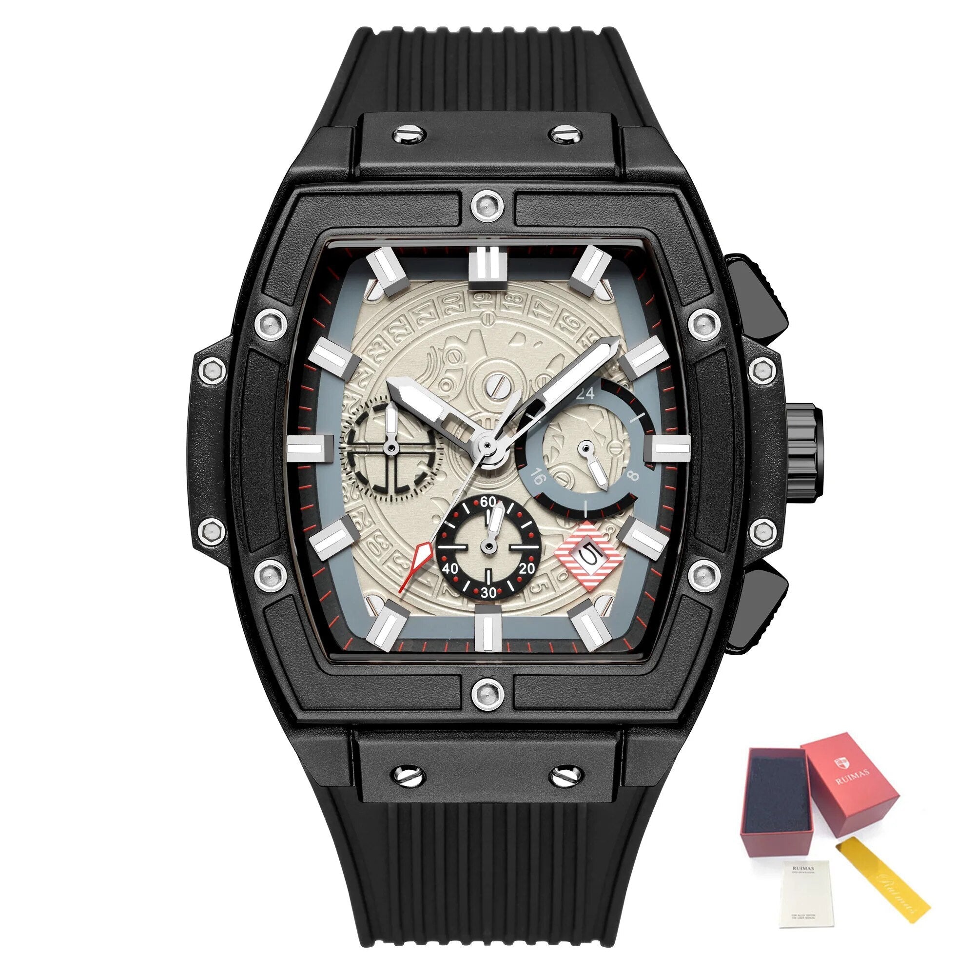 RUIMAS Watch for Men Fashion Luxury Sport Military Watches Silicone Strap Waterproof Quartz Casual Wristwatch Clock Montre Homme-16