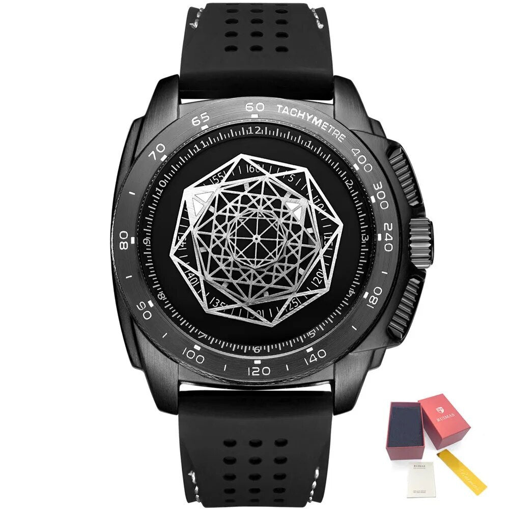 RUIMAS Men Silicone Band Quartz Casual Wrist Watches Large Dial Sport Military Watch Clock Luminous Waterproof Relogio Masculino-16