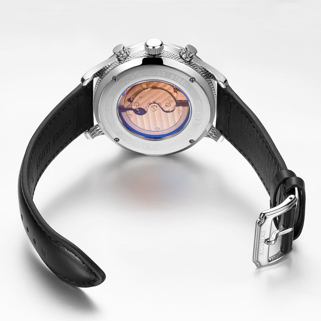RUIMAS Luxury Casual Sport Watch for Men's Automatic Mechanical Watches Leather Luminous Man Clock Wrist Watch Chronograph 6785