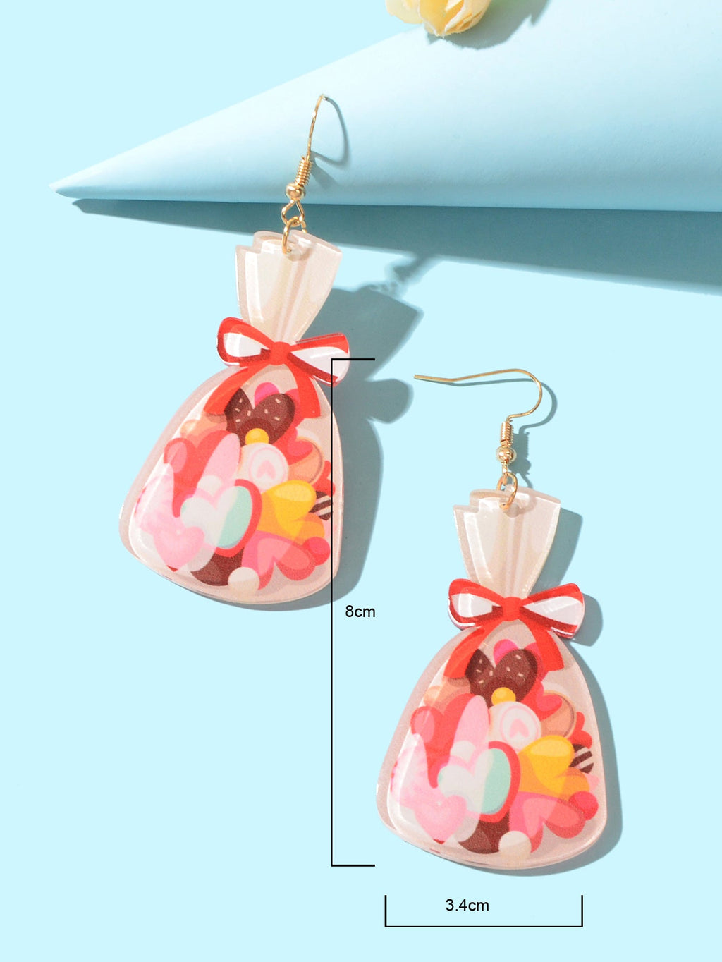 Colourful Candy Lollies Bag Pendant Acrylic Dangle Earrings Y2k Girl Dainty Gift-2