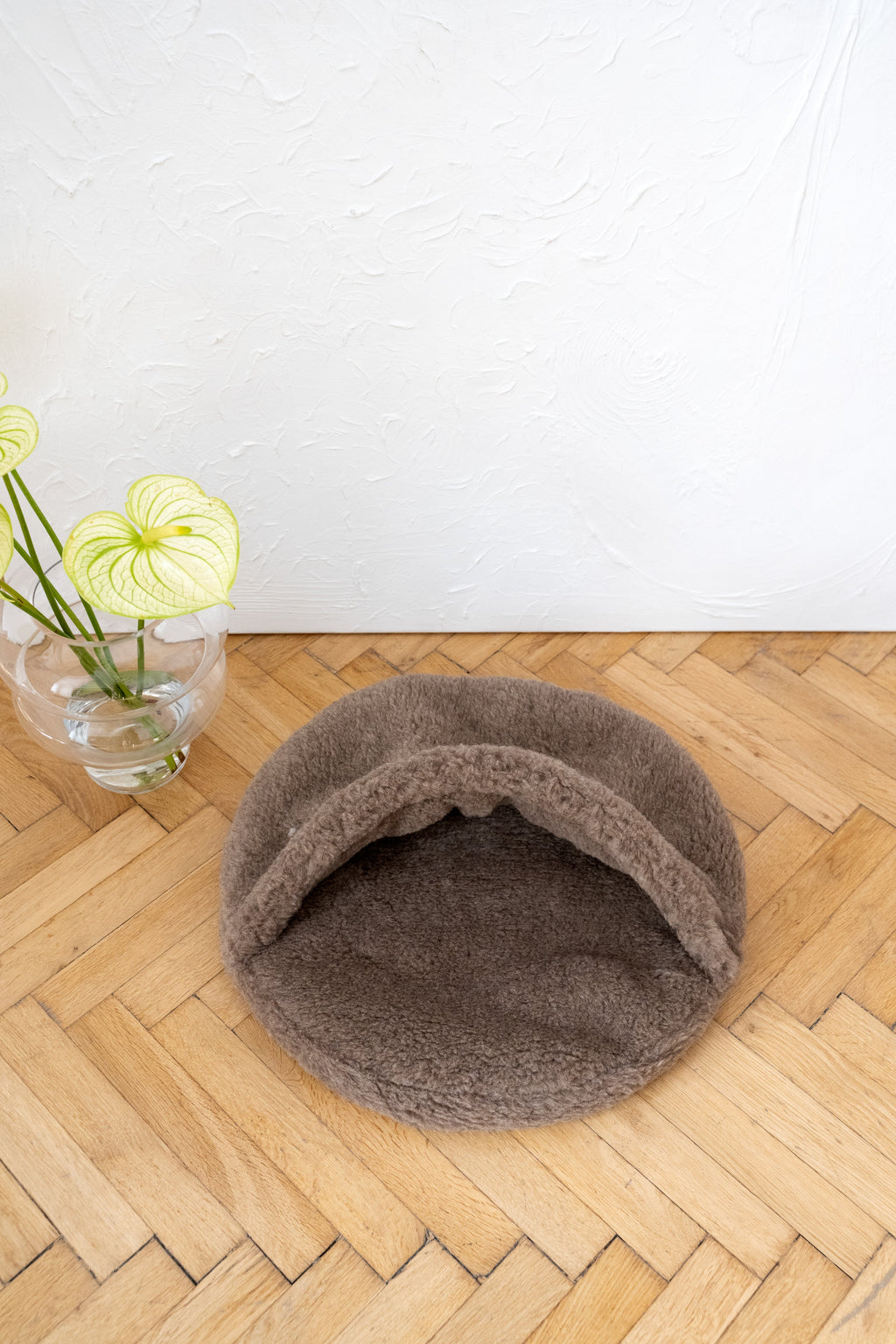 Natural Wool Pet Cave - Beige-3