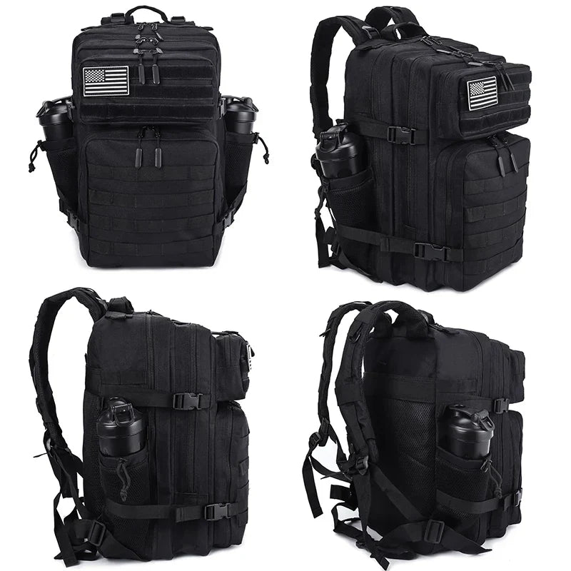 45L Tactical Backpack with Built-In Cooler Black-0