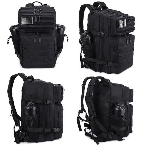 45L Tactical Backpack with Built-In Cooler Black-0