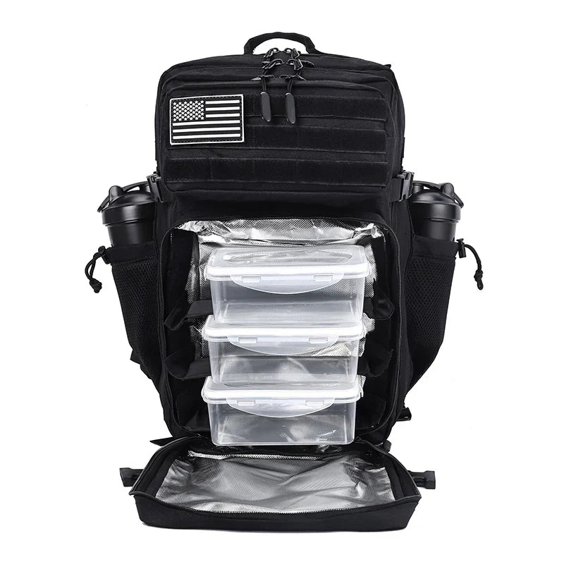 45L Tactical Backpack with Built-In Cooler Black-1