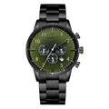 Trnda Men's Black Stainless Steel Watch, Green Dial | Trnda-001-0