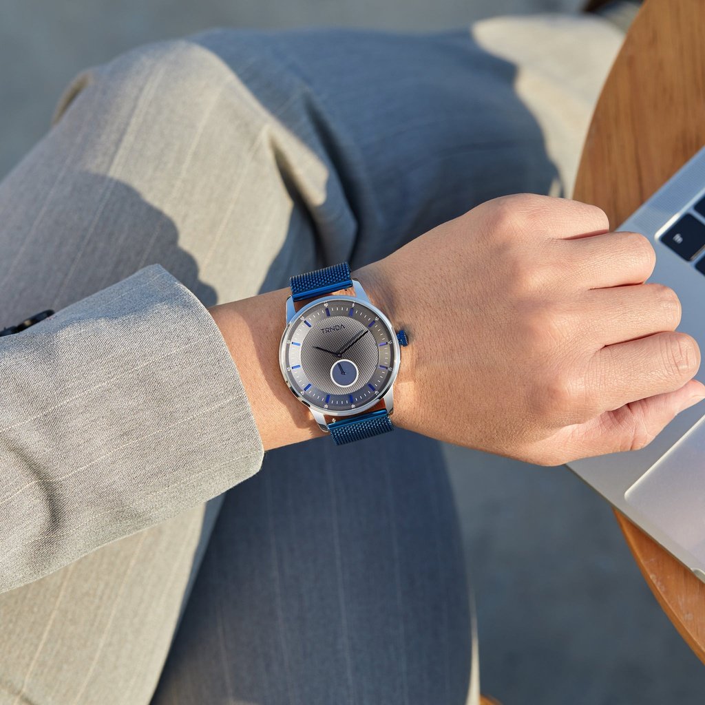 Trnda Men's Stainless Steel Watch, Silver Dial | Trnda43mm-1