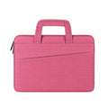 NNEDSZ Multi-compartment Waterproof Laptop Briefcase - Fits 14.1-15.4 Inches - Rose Pink-0