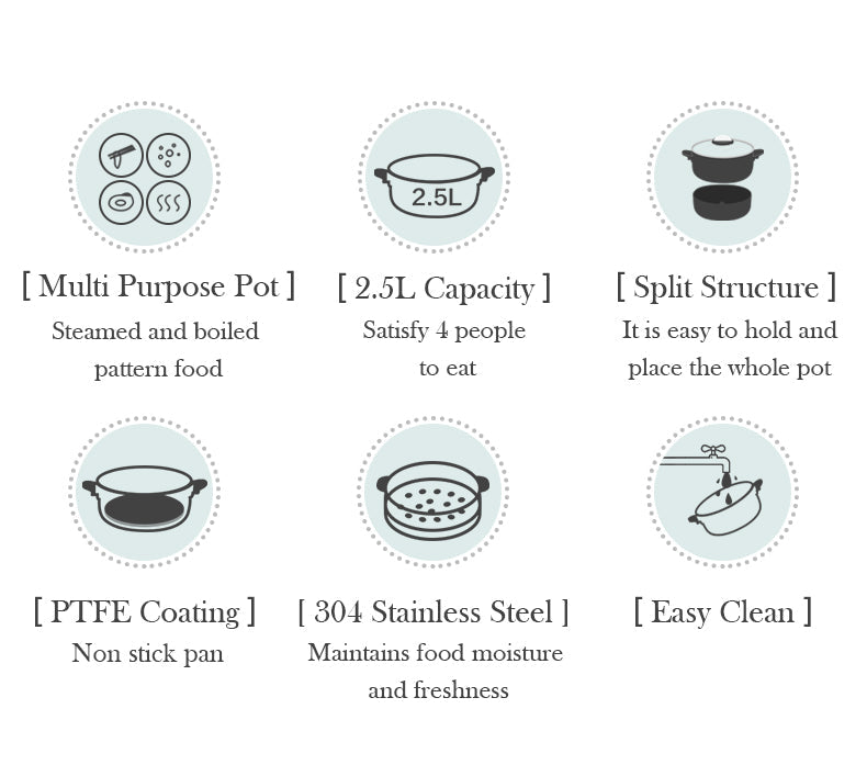 NNEDSZ BEAR Multifunction Cooking Pot Hot Pot DHG-B25Z1-4